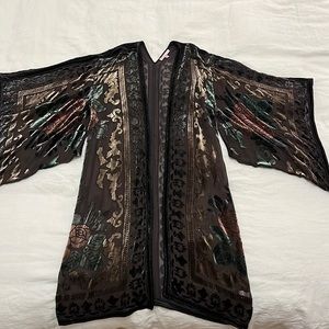 Calypso St. Barth - Silk and velvet kimono
